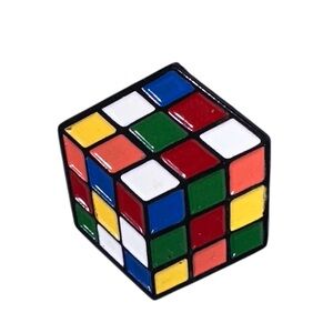 Rubiks Cube Enamel Lapel Pin